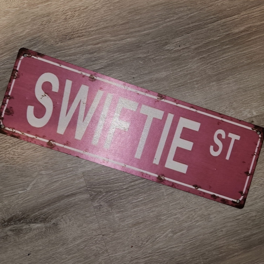 Swiftie St. Wooden Street Sign